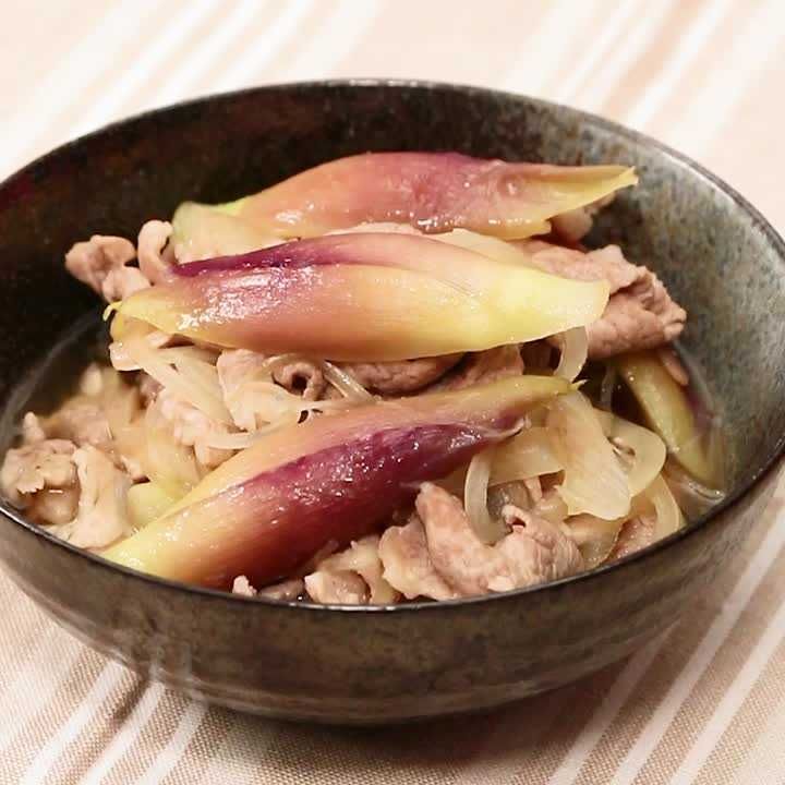 豚こまとみょうがのさっと煮