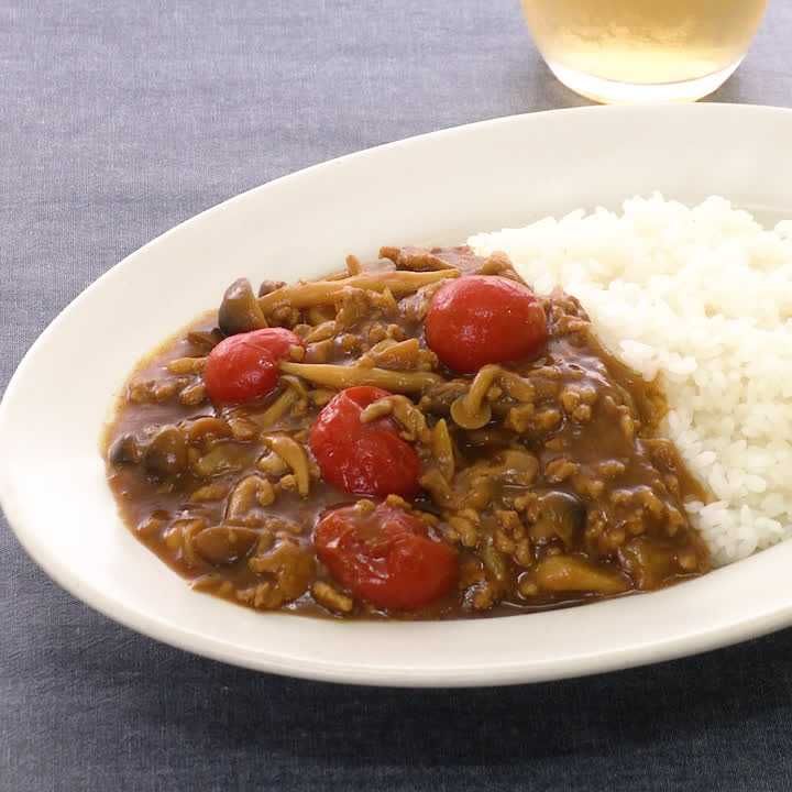 きのことトマトの和風カレー