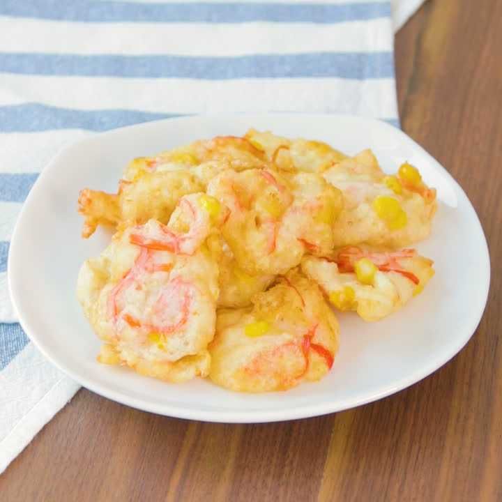 長芋とコーンの落とし揚げ