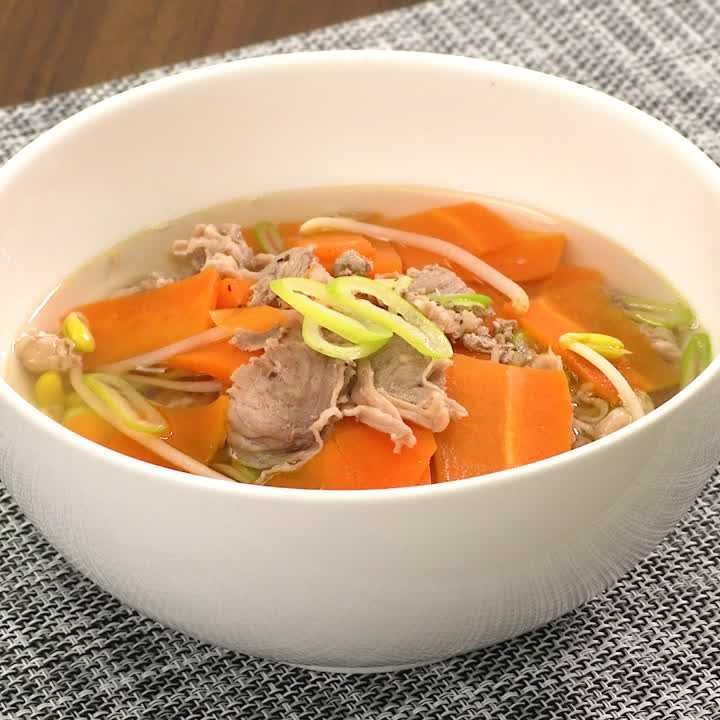 牛肉と豆もやしのスープ