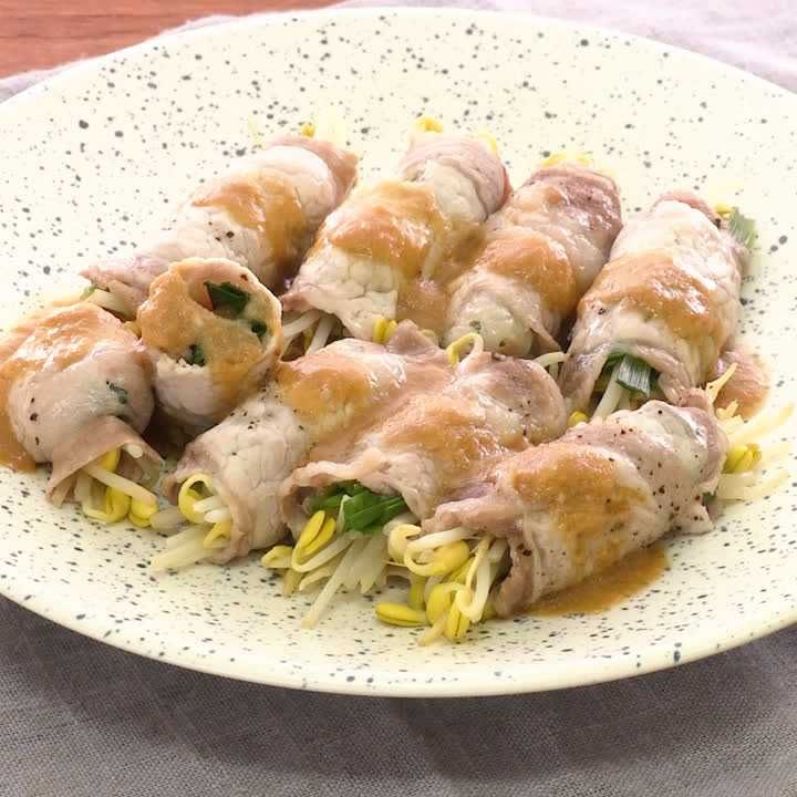 ゴマだれのニラ肉巻き