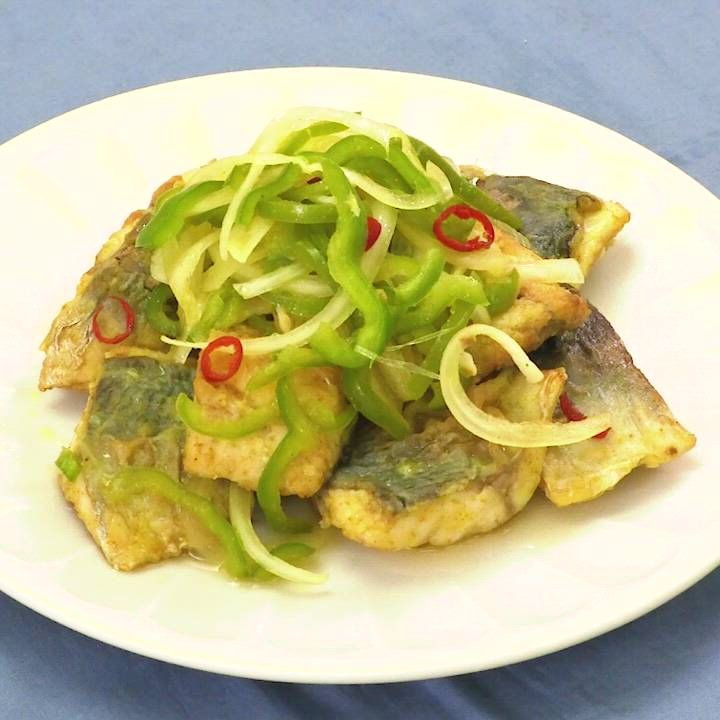 カレー風味のあじの南蛮漬け