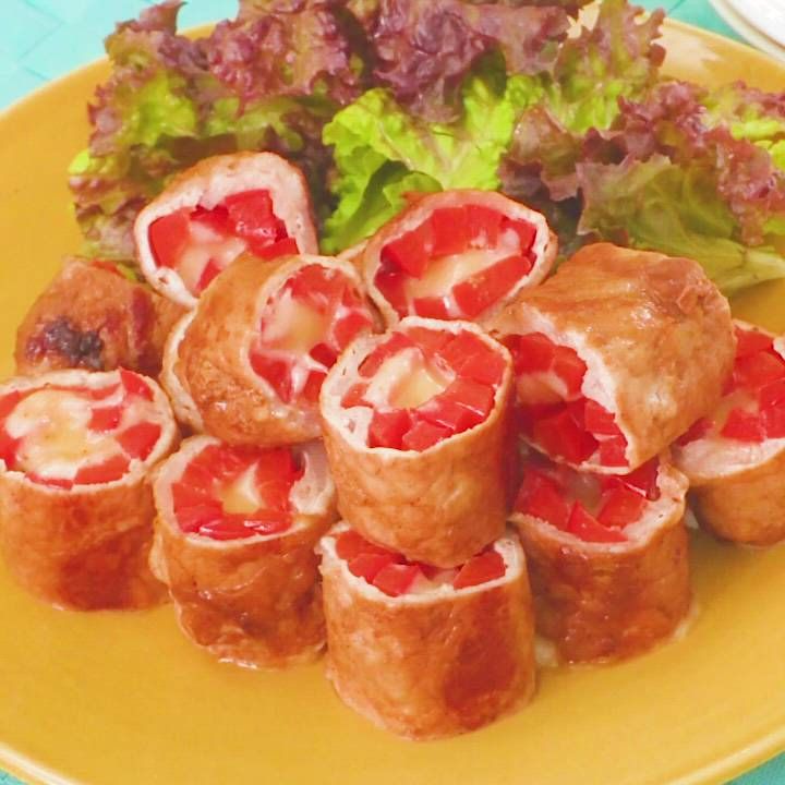 パプリカとチーズの肉巻き