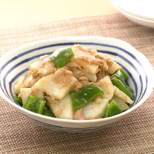 「長芋とツナのごま風味炒め」のレシピ動画