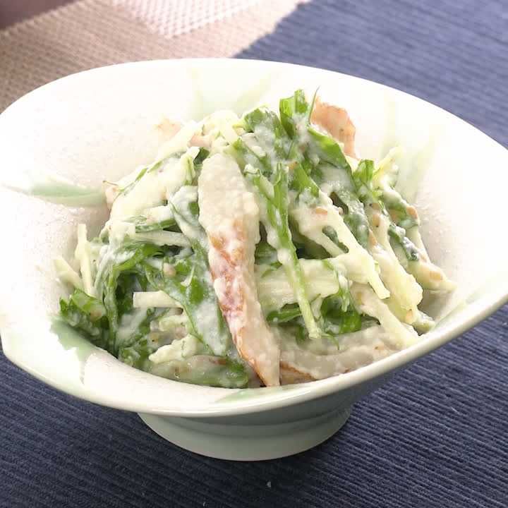 水菜とちくわの白和え