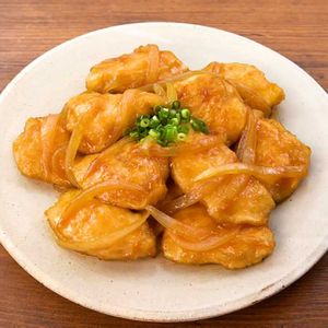 鶏肉で生姜焼き