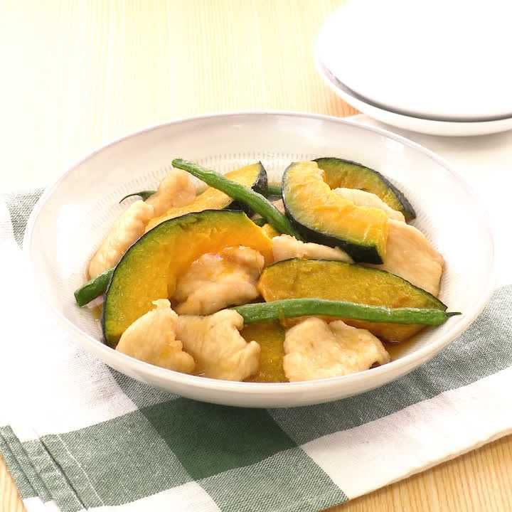 かぼちゃと鶏むね肉の焼きびたし