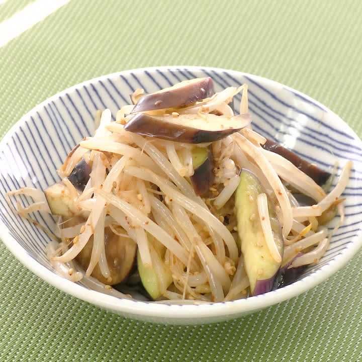 なすともやしのピリ辛和え