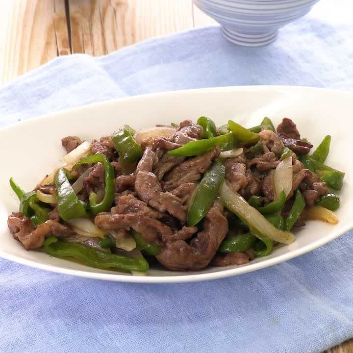 牛肉とピーマンの甘辛炒め