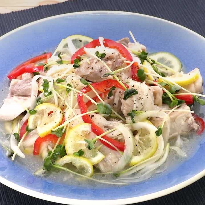 レンジで塩レモンマリネチキン