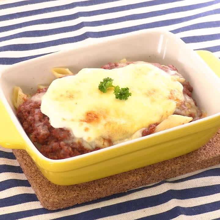 水切りヨーグルトのミートグラタン