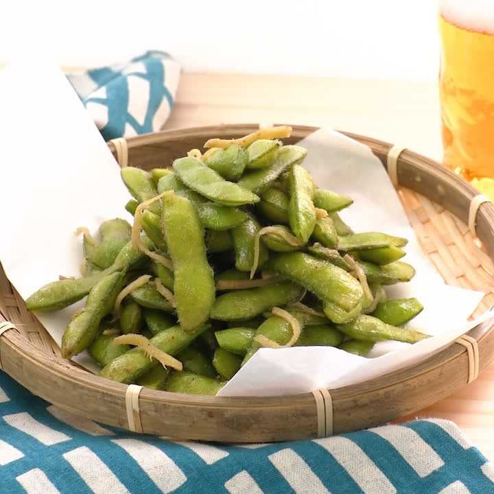 枝豆と生姜の山椒炒め