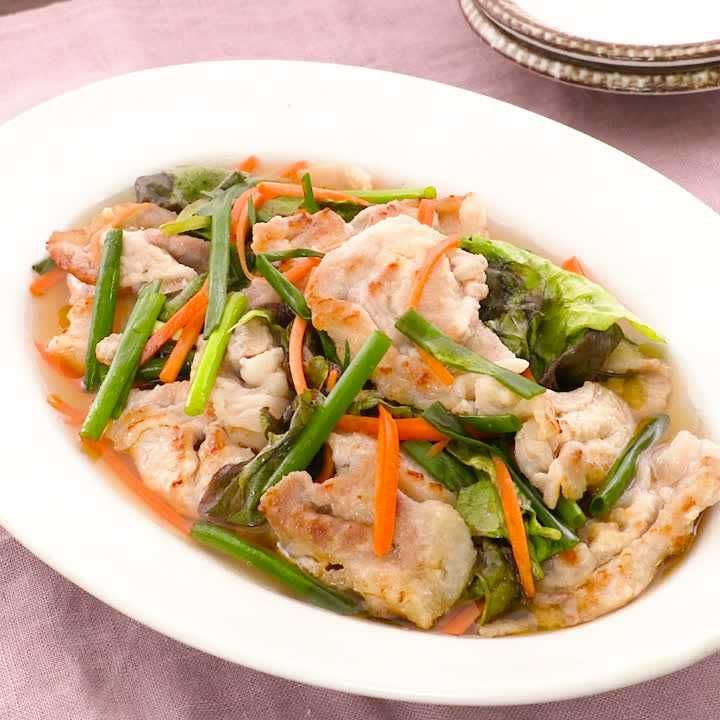 豚肉とレタスの南蛮漬け