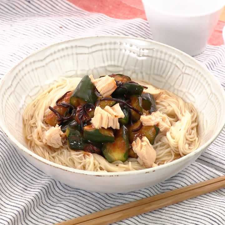 キムチツナそうめん