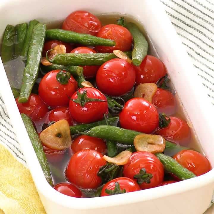 インゲンとプチトマトの南蛮漬け