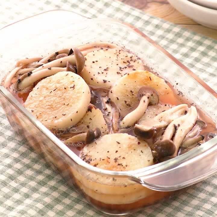 長いもときのこの南蛮漬け