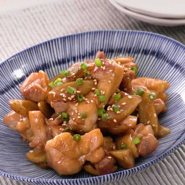 鶏もも肉とごぼうの照り焼き