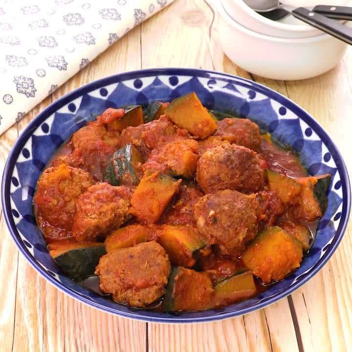 ほんのりスパイシー 肉団子とかぼちゃのチリコンカン風のレシピ動画 作り方 Delish Kitchen