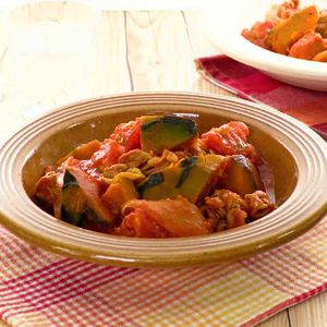 かぼちゃと豚肉のトマトカレー煮