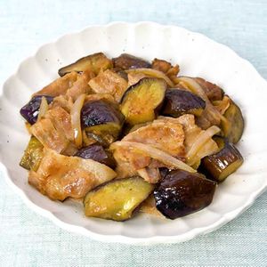 「豚肉となすの甘酢炒め」のレシピ動画