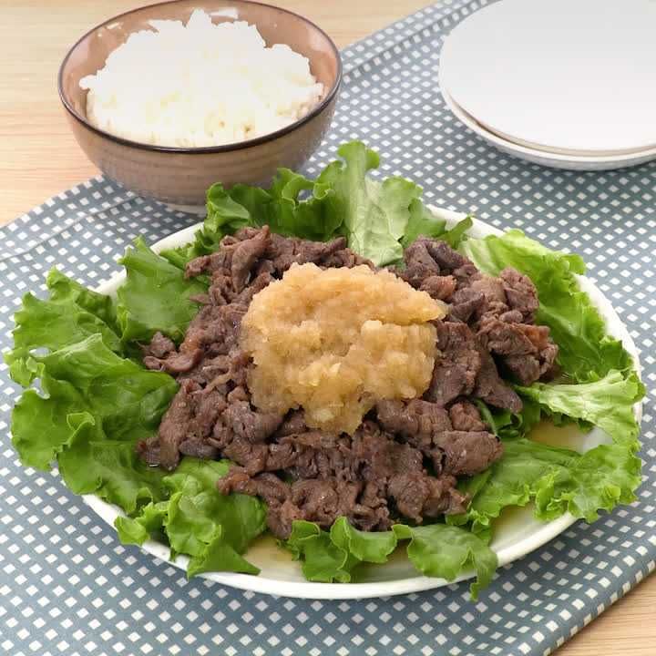 牛肉の玉ねぎソースがけ