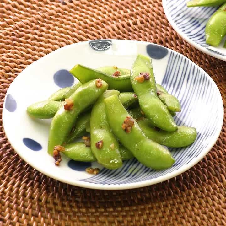 枝豆の牛だしガーリック炒め