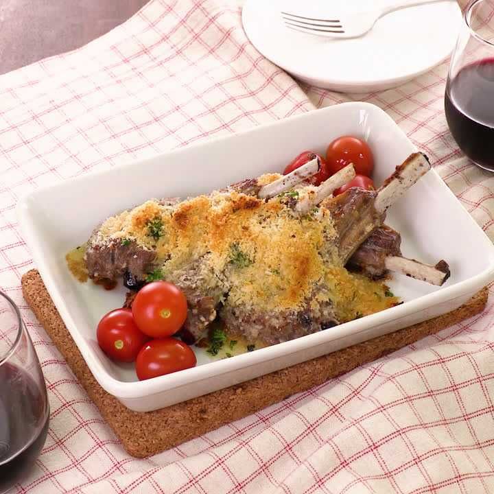 ラムチョップの香草パン粉焼き