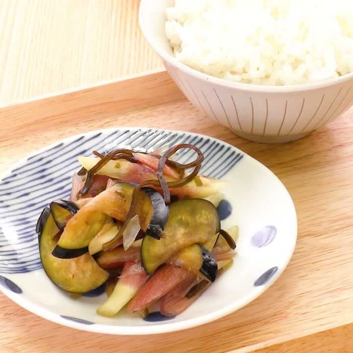 みょうがとなすの浅漬け
