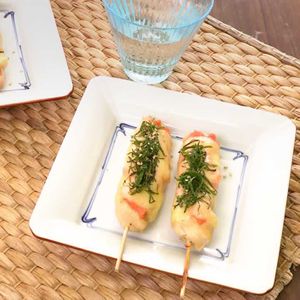 「ささみのチーズ明太焼き鳥」のレシピ動画