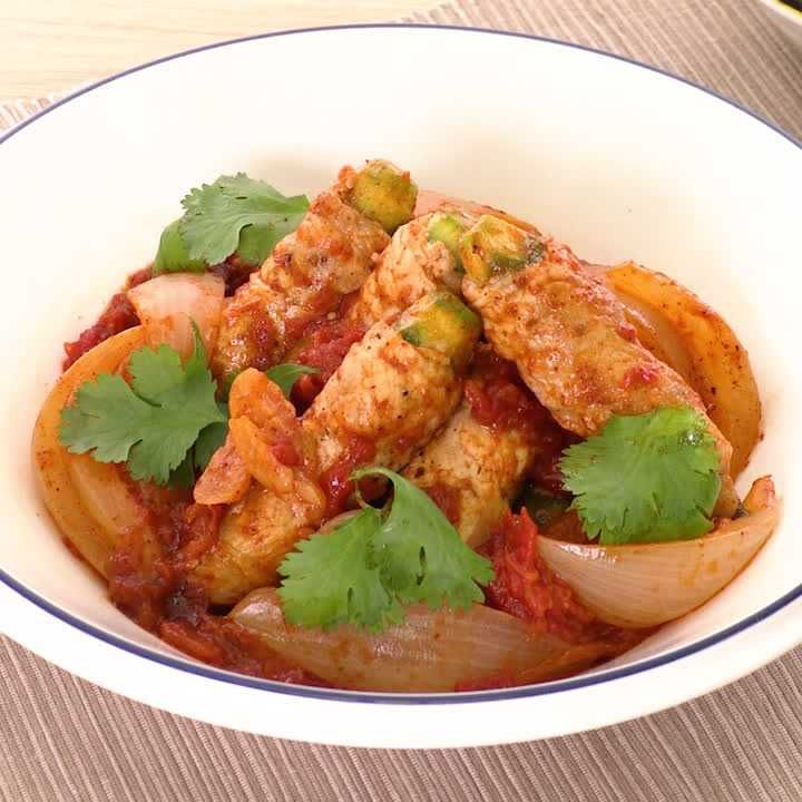 オクラのチリトマト煮