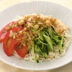 「ささみの香味だれそうめん」のレシピ動画