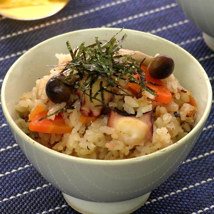 たことしめじの炊き込みご飯