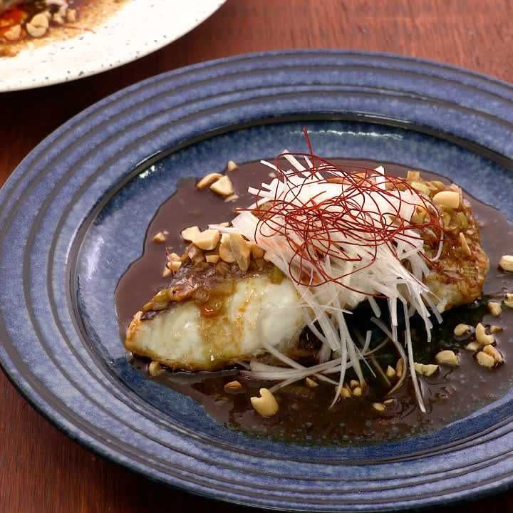 鯛の豆豉醤蒸し
