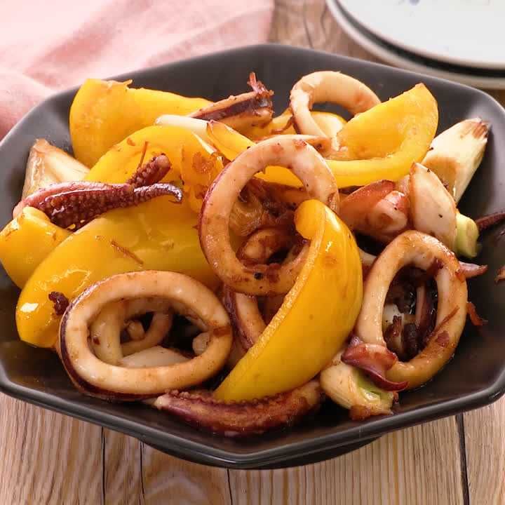 イカのXO醬炒め