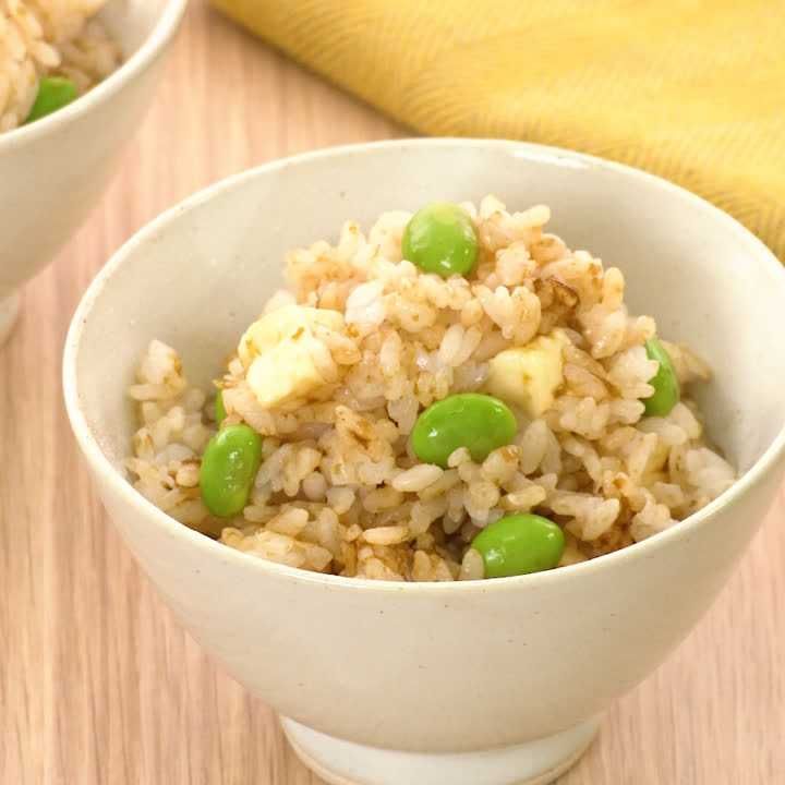 わさびのりと枝豆の混ぜご飯