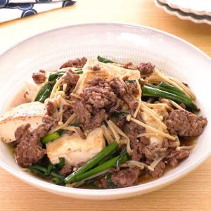 牛ひき肉のすき煮