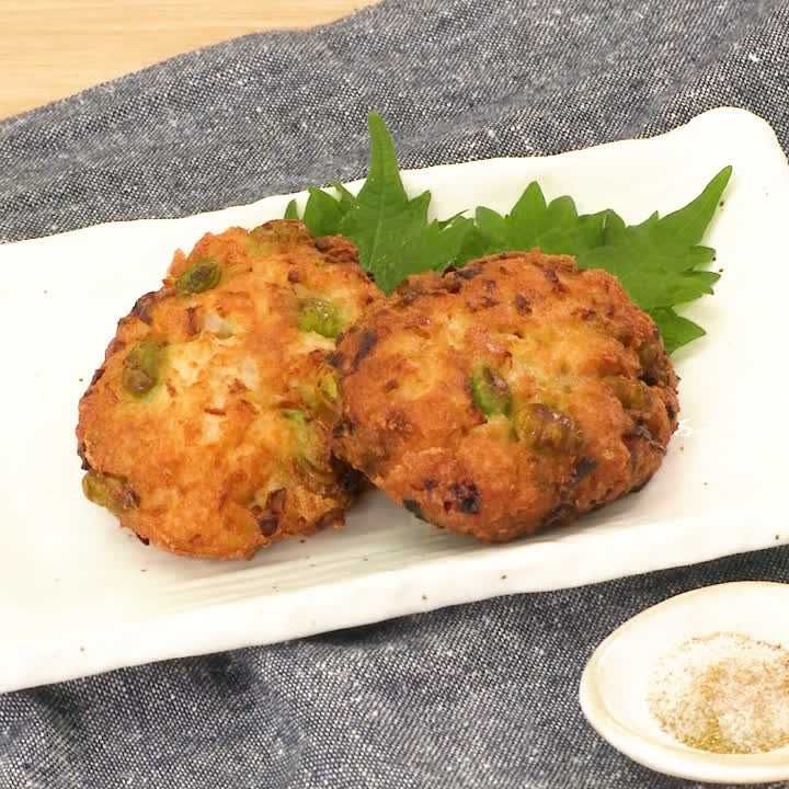 枝豆と玉ねぎのがんもどき