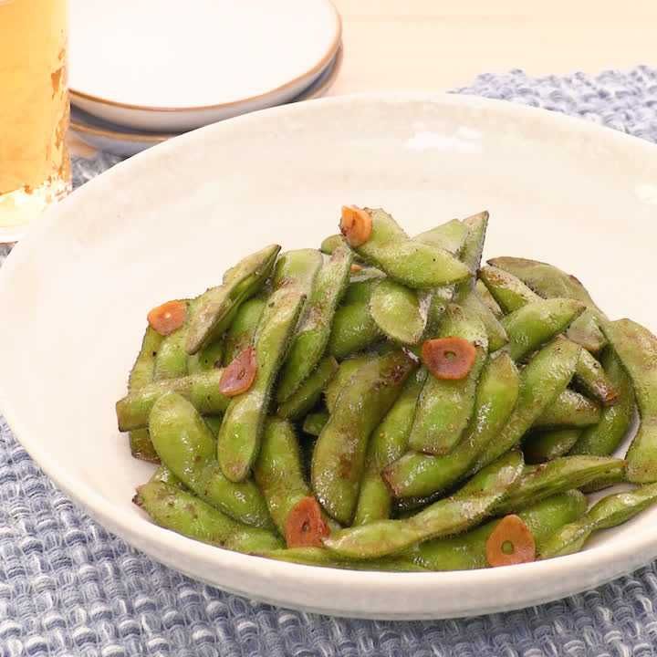 枝豆のガーリックしょうゆ炒め