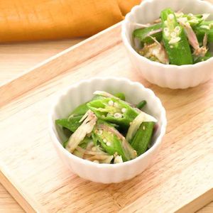 ささっとできる簡単小鉢 オクラとみょうがのごま和えのレシピ動画 作り方 Delish Kitchen