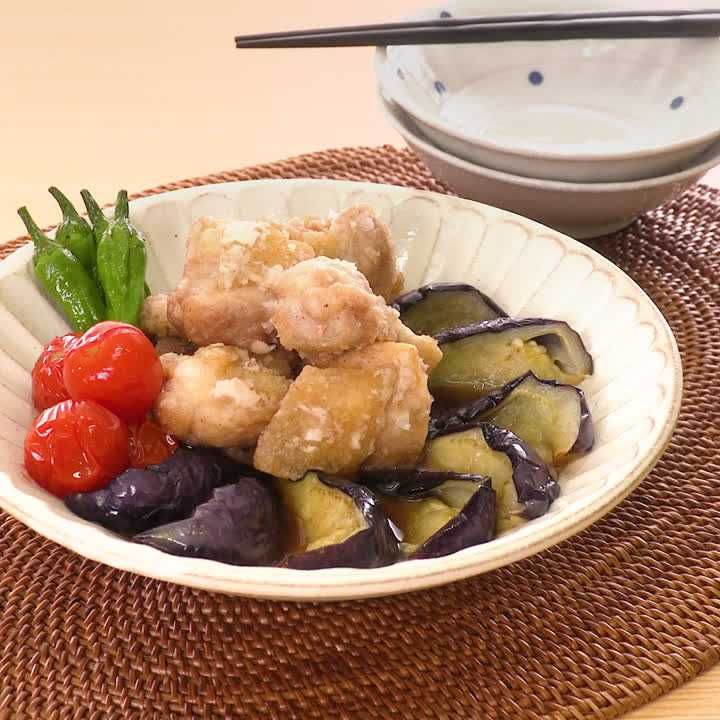 丸なすと夏野菜の揚げ出し