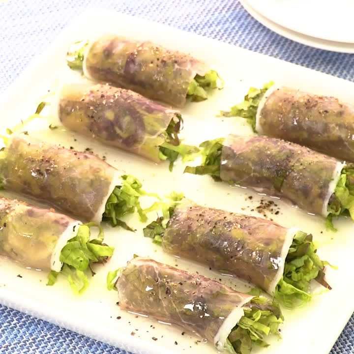 サニーレタスの生ハムロール