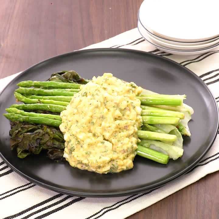 サニーレタスソテーのアンチョビソース