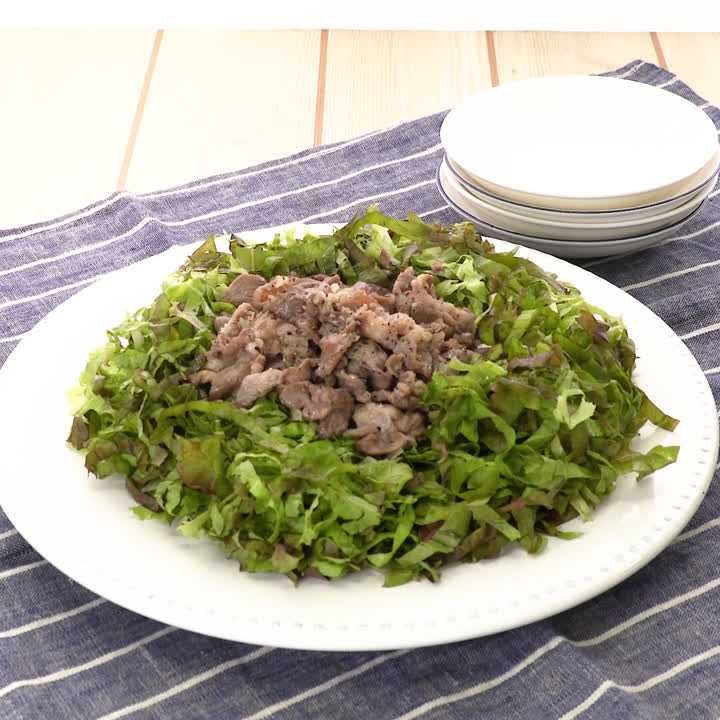 サニーレタスのラムソテーサラダ