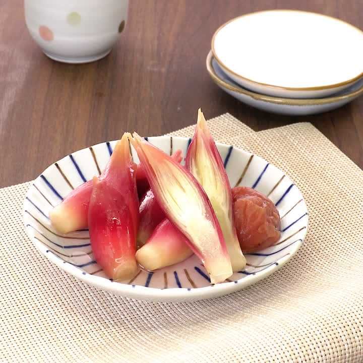 みょうがと梅の甘酢漬け
