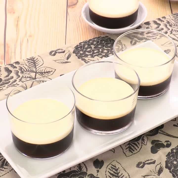 寒天でコーヒーゼリー