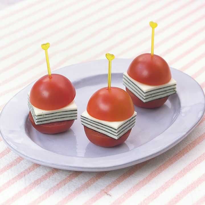 のりチーズのミニトマトミルフィーユ