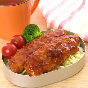 「トースターでささみカツ丼弁当」のレシピ動画