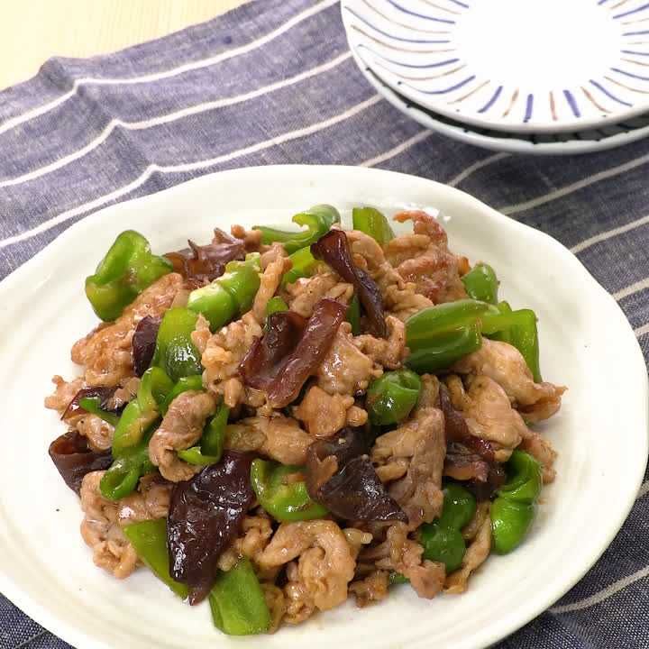 生きくらげと豚肉のオイスター炒め