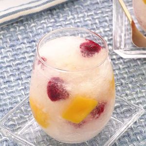 「マンゴーとライチのクラッシュゼリー」のレシピ動画
