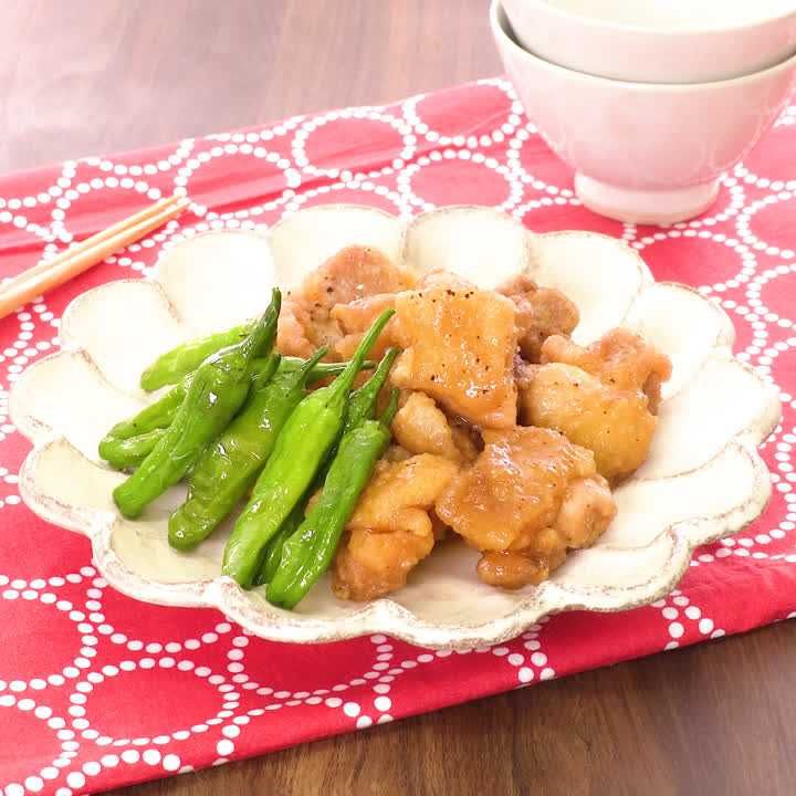 鶏もも肉とししとうの南蛮づけ